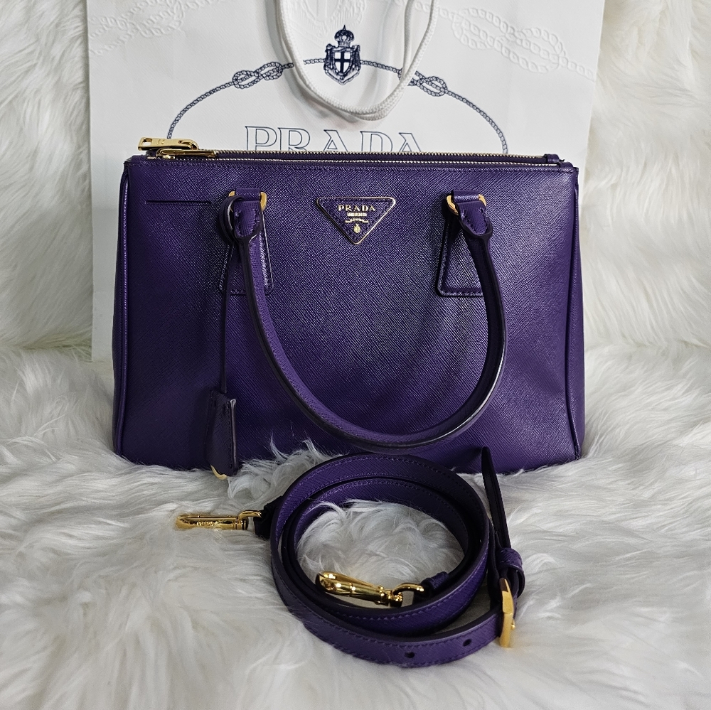 Prada Purple Saffiano hand bag